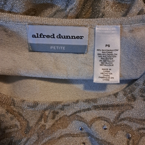Alfred dunner sparkly blouse size ps - Picture 3 of 3